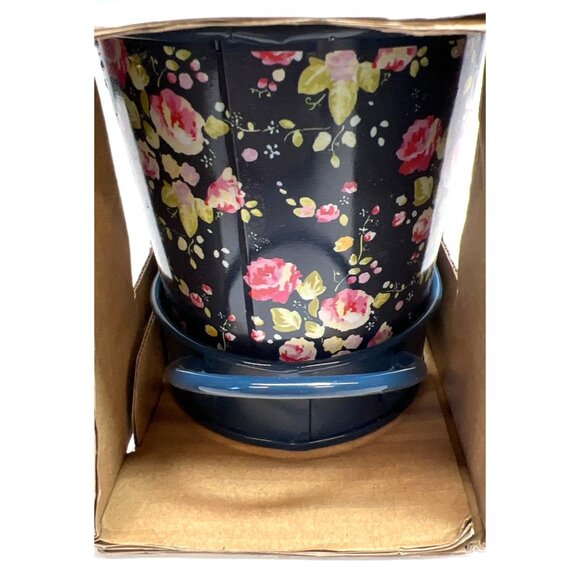 Julie Dodsworth 3 Floral Herb Pots & Tray Set 14'' Long - Picture 3 of 4